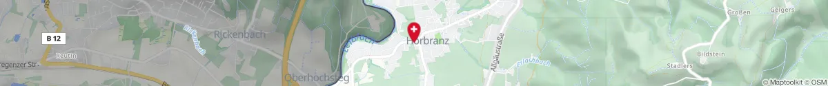 Kartendarstellung des Standorts für Leiblachtal-Apotheke in 6912 Hörbranz